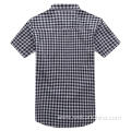 Plaid Pattern Short Sleeves Mens Casual Shirt